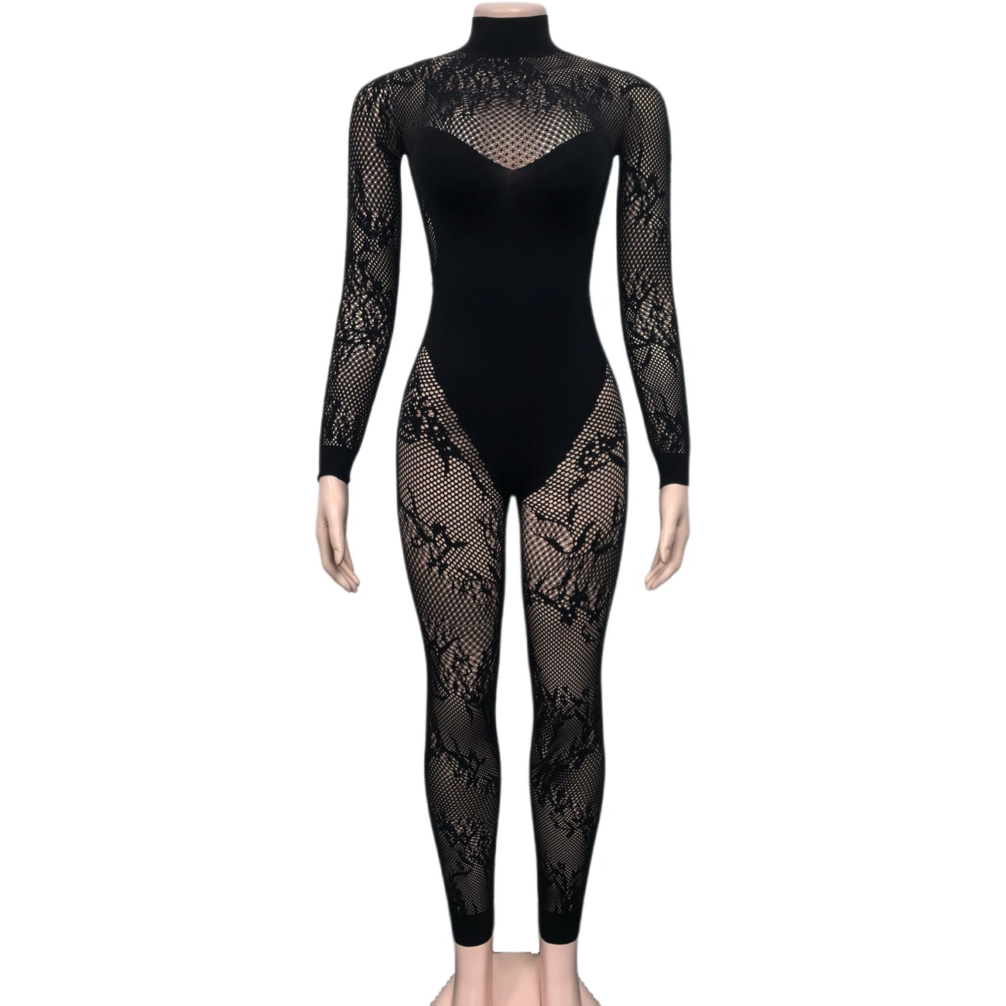Weird Puss Sexy Hipster Jumpsuit Women Jacquard Coquette Patchwork Skinny Stretch Midnight Club Activity Button Workout Overalls
