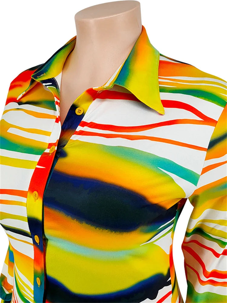 Wmstar Plus Size Two Piece Outfits Women Fall Clothing Tie Dye Top and Pants Leggings Matching Set Wholesale Dropshipping 2022