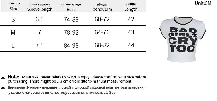 Joskaa 2025 Summer Women's Graphic Print T-Shirt Casual Color Block O-Neck Short Sleeve Slim Tees Y2K Streetwear Fashion Tops