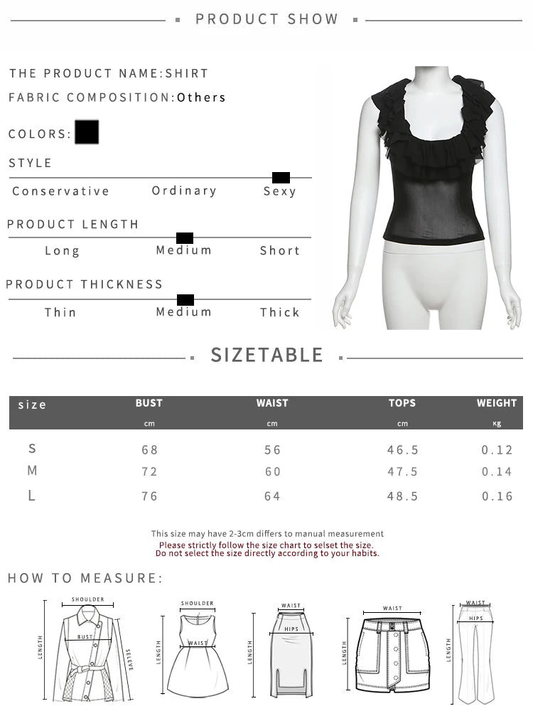 Weird Puss Tierred Low-Neck Tank Tops Women Y2K See Through Sleeveless Summer Trend Mesh Wild Basic Midnight Slim Clubwear Vest