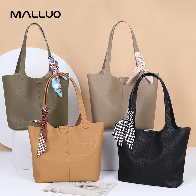 Genuine Leather Designer Luxury Bag Large Capacity Fashionable Casual Shoulder Bag Commuting work handbag for women office