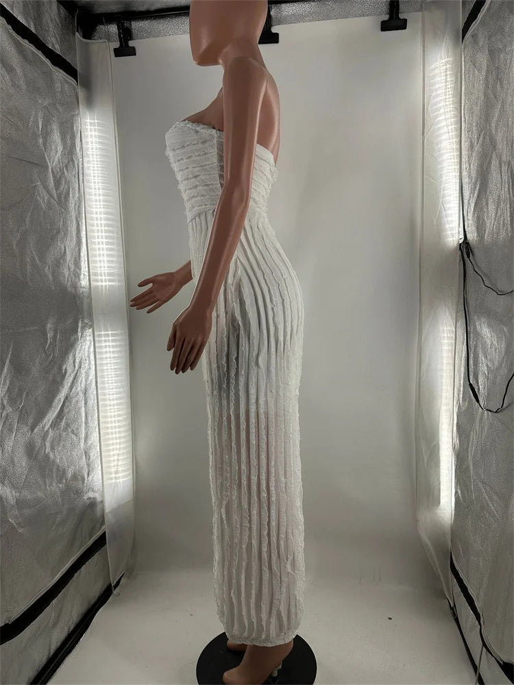 Wmstar Jumpsuit Women Fashionable Elegant Strapless Sexy with Wave Pattern Sleeveless Comfortable Soft Wholesale Dropshipping