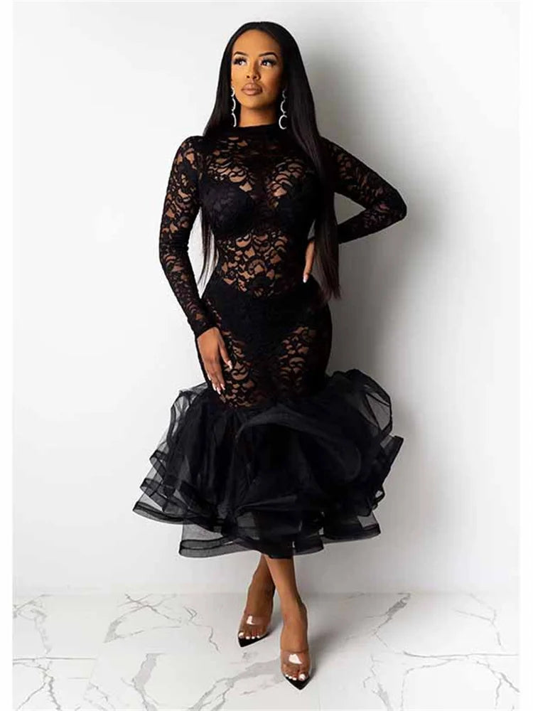 Wmstar Party Dress Women Sexy Hollow Out Bodycon Maxi Long Maxi Dress Hip Wrap Club Outfits New In Spring Wholesale Dropshipping