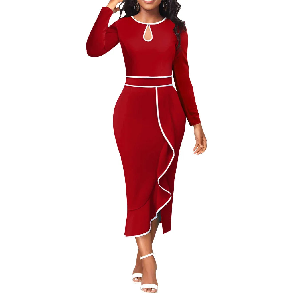 Sexy Fashion Lotus Leaf Women's Dress JX5773