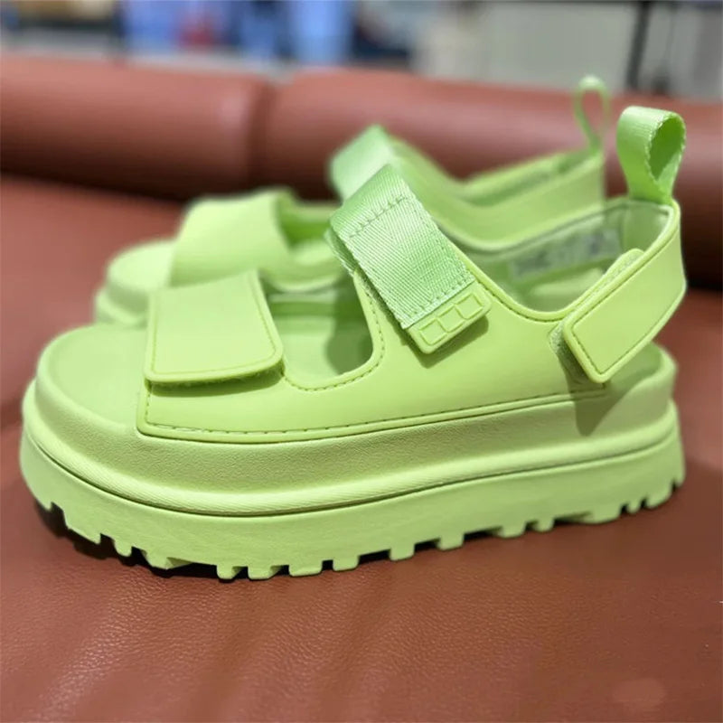 Brand Open Toe Thick-soled Sandals For Women Casual High Quality Fashion Comfort Thick-soled Shoes New Velcro Buckle Sandals