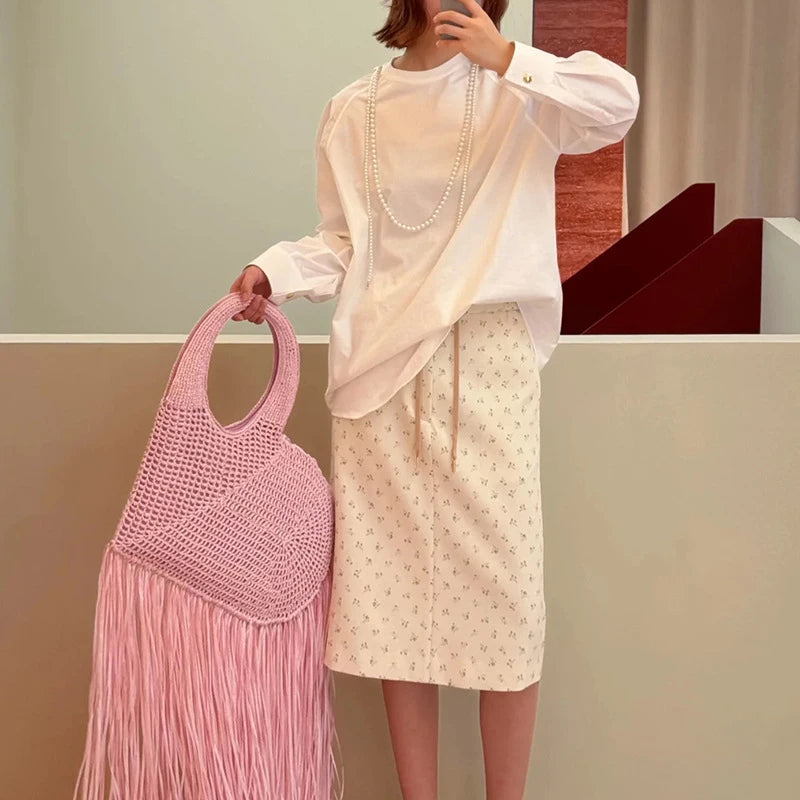 Creative Love Woven Underarm Bag Bohemian Tassel Fashion Design Large Capacity Handheld Beach Bag Hand-woven Tassel Women's Bag