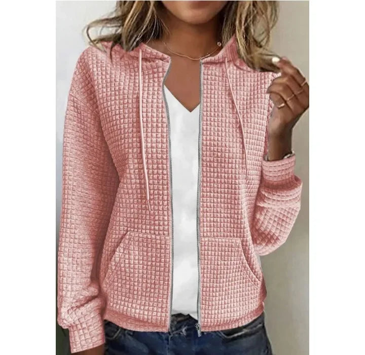 Long Sleeve Women Hoodid Jacket Y2k Zipper Hooded Cardigan Tops Fashion Casual Sweatshirt Coat 2024 Autumn Winter New Outer Wear
