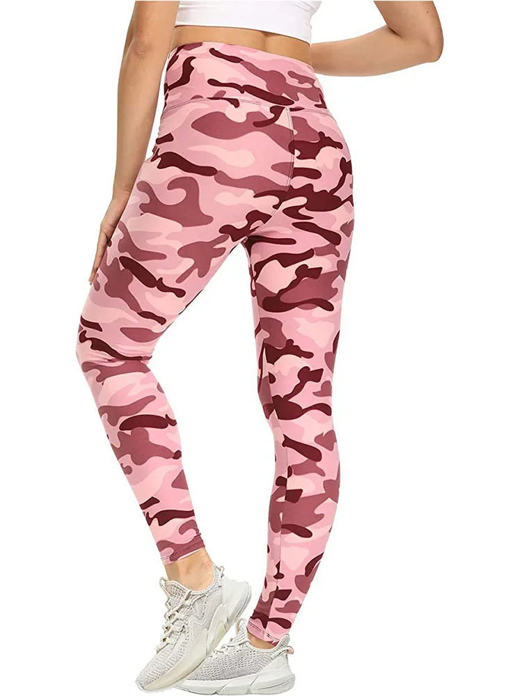 Fashion leopard print pants nine-point high-waisted leggings women's yoga slim-fit waistband hip lift sweatpants