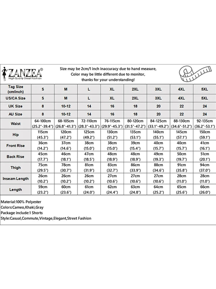 ZANZEA Woman Casual Mid-Length Shorts Elastic High Waist Loose Solid Wide Leg Pants 2025 Summer Holiday Comfort Weekend Shorts