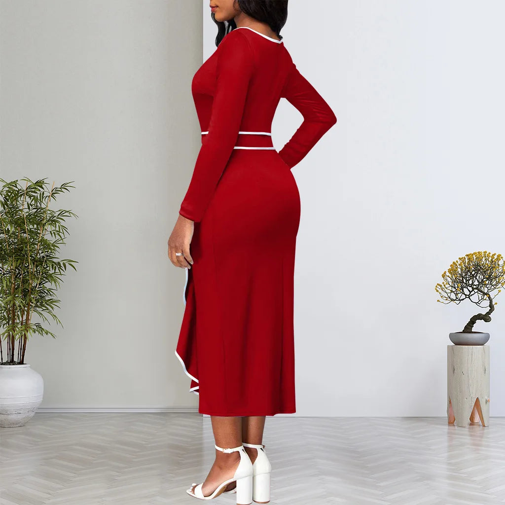 Sexy Fashion Lotus Leaf Women's Dress JX5773