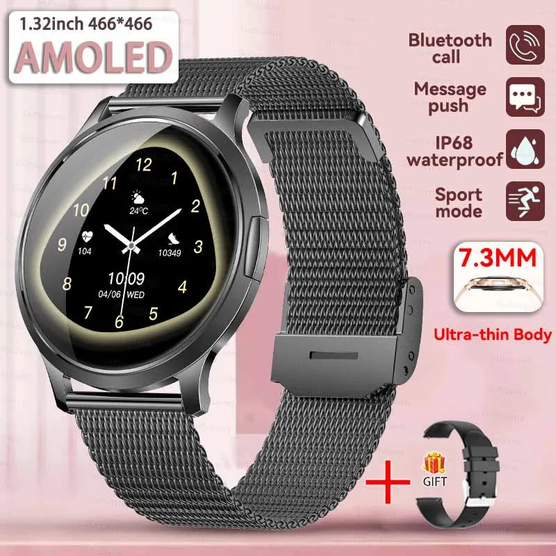 2025 New Smart Watch For Women 1.32"HD AMOLED Screen IP68 Waterproof Heart Rate Women Health Ladies Smartwatches For Android ios