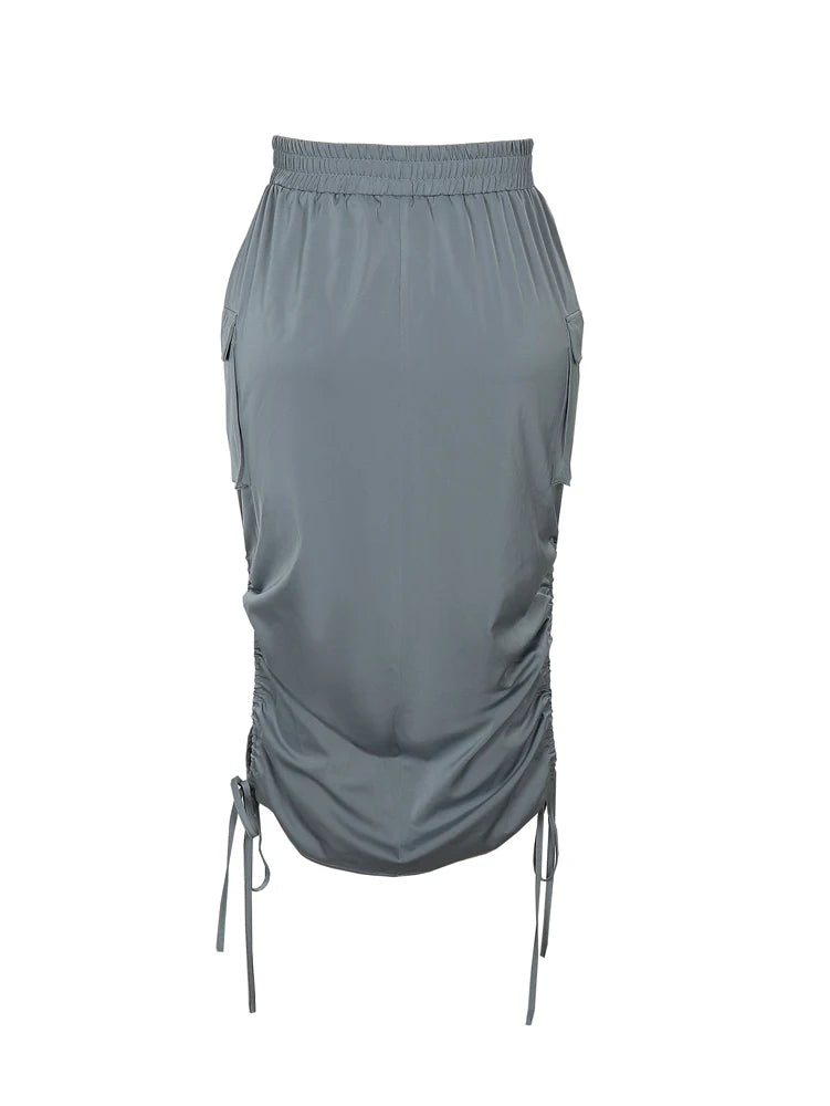 Plus Size 2025 Summer New Women's Casual Half Skirt Pure Colour Knitted Half Skirt Mature Sexy Wearable