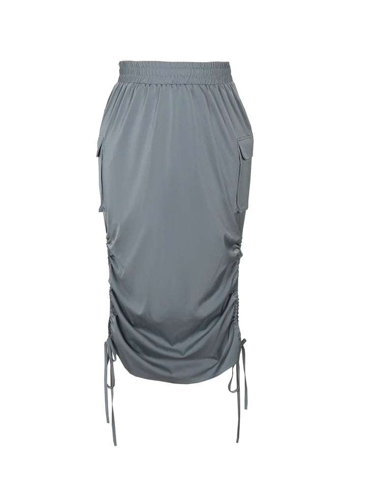 Plus Size 2025 Summer New Women's Casual Half Skirt Pure Colour Knitted Half Skirt Mature Sexy Wearable