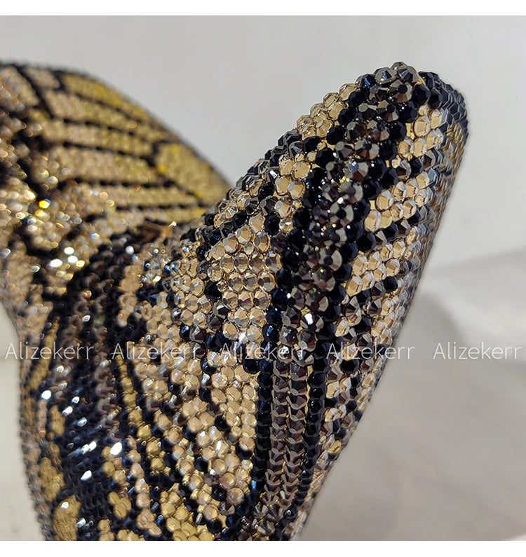 Alizekerr Butterfly Diamond Evening Bags Women 2025 Luxury Designer Gorgeous Rhinestone Clutch Purses And Handbags Wedding Party