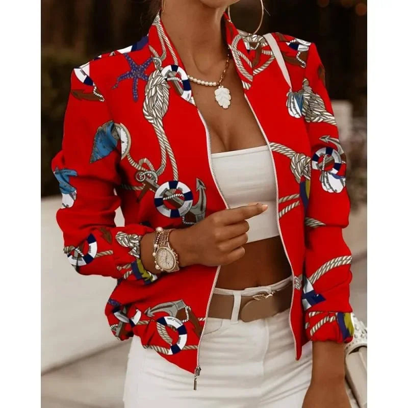 Stand Collar Zip Jacket