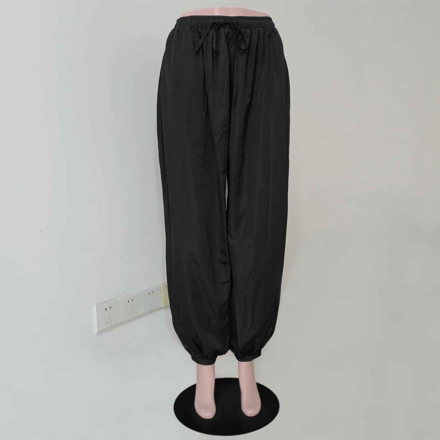 Tossy Summer Fashion Pocket Bloomers Female Trousers Pleated Loose High Waist Patchwork Bandage Streetwear Wide Leg Women Pants