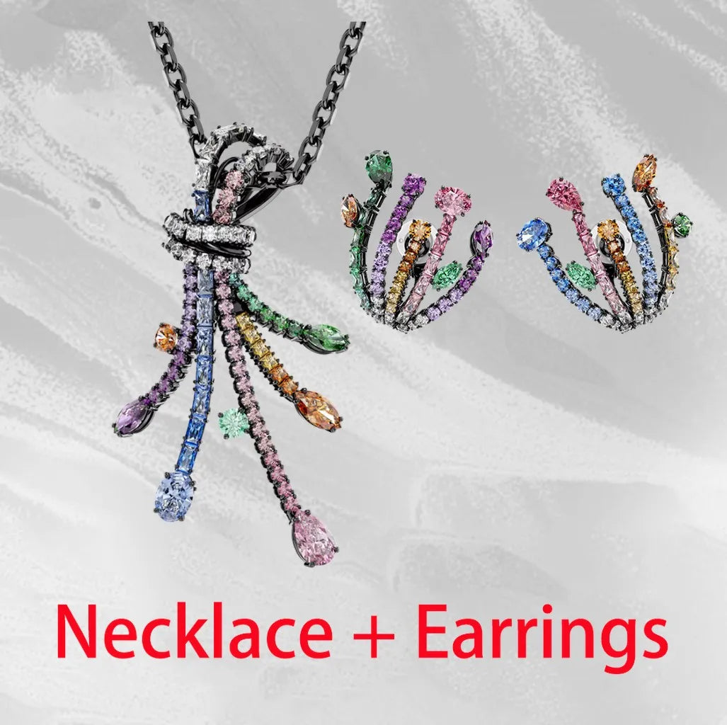Dazzling Zircon Crystal Statement Necklace for Women