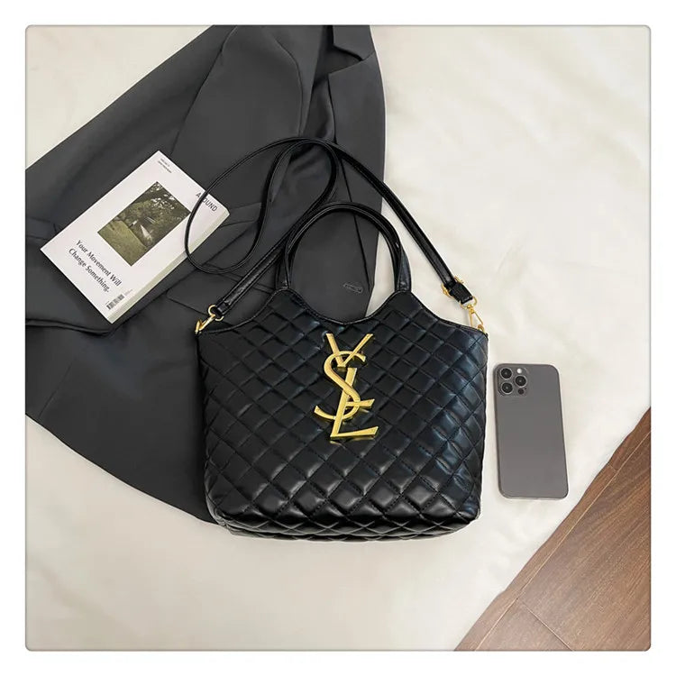 2025 Spring New Style Large Women's Bags, Letter-patterned Large-capacity Tote Bags, Underarm Bags, Fashionable and Versatile