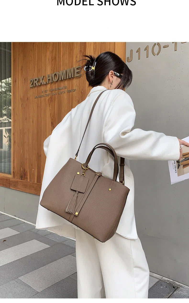 Female Soft Natural Cowhide Handbags Women Cow Genuine Leather Shoulder Bag Ladies Fashion Designer Luxury Retro Crossbody Bags