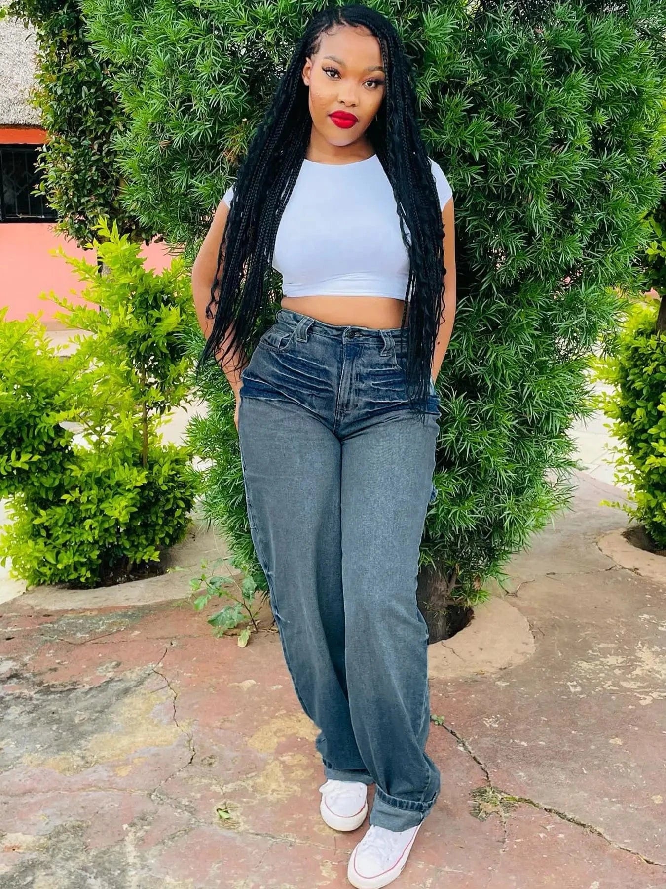 Streetwear Wide Leg Jeans Cargo Pants Sexy Women High Waist Elegant Denim Casual Straight Trousers