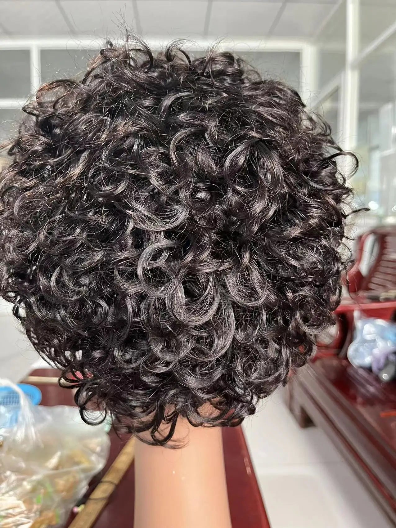 Short Curly Pixie Cut Headband Wig Water Wave Remy 100% Brazilian Human Hair Scarf Wigs For Women Machine Made Long Straight Wig