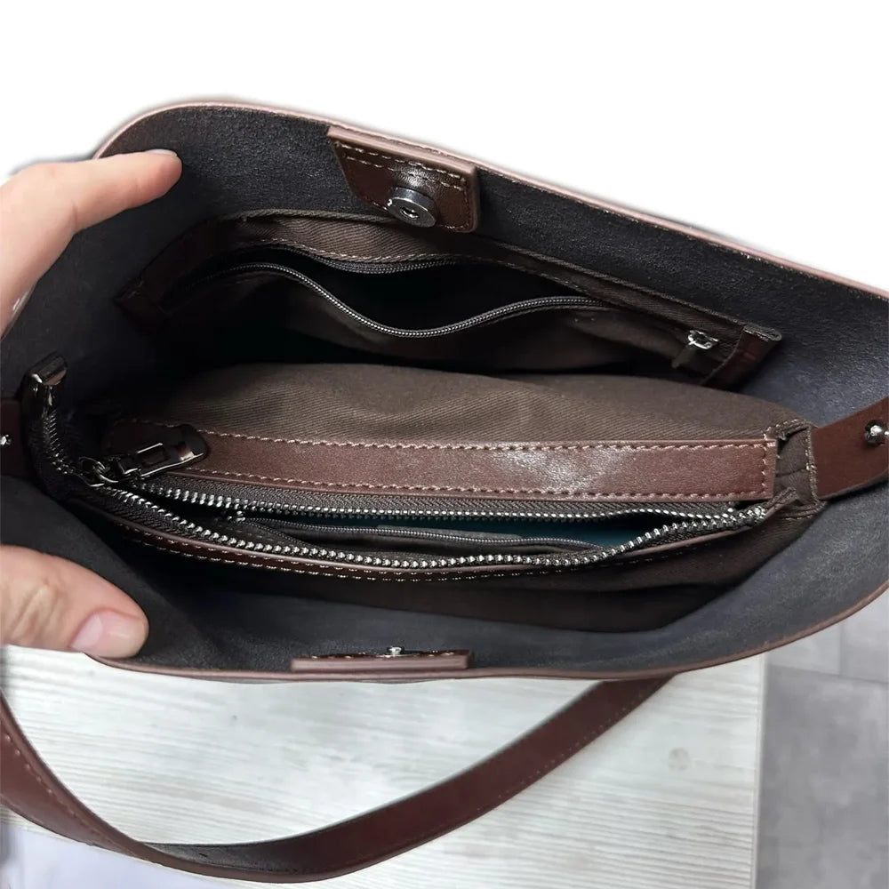 Women's Cowhide Genuine Leather Bag Ladies High Quality Luxury Designer Handbag Fashion Crossbody Bags Female Shoulder Bag Lady