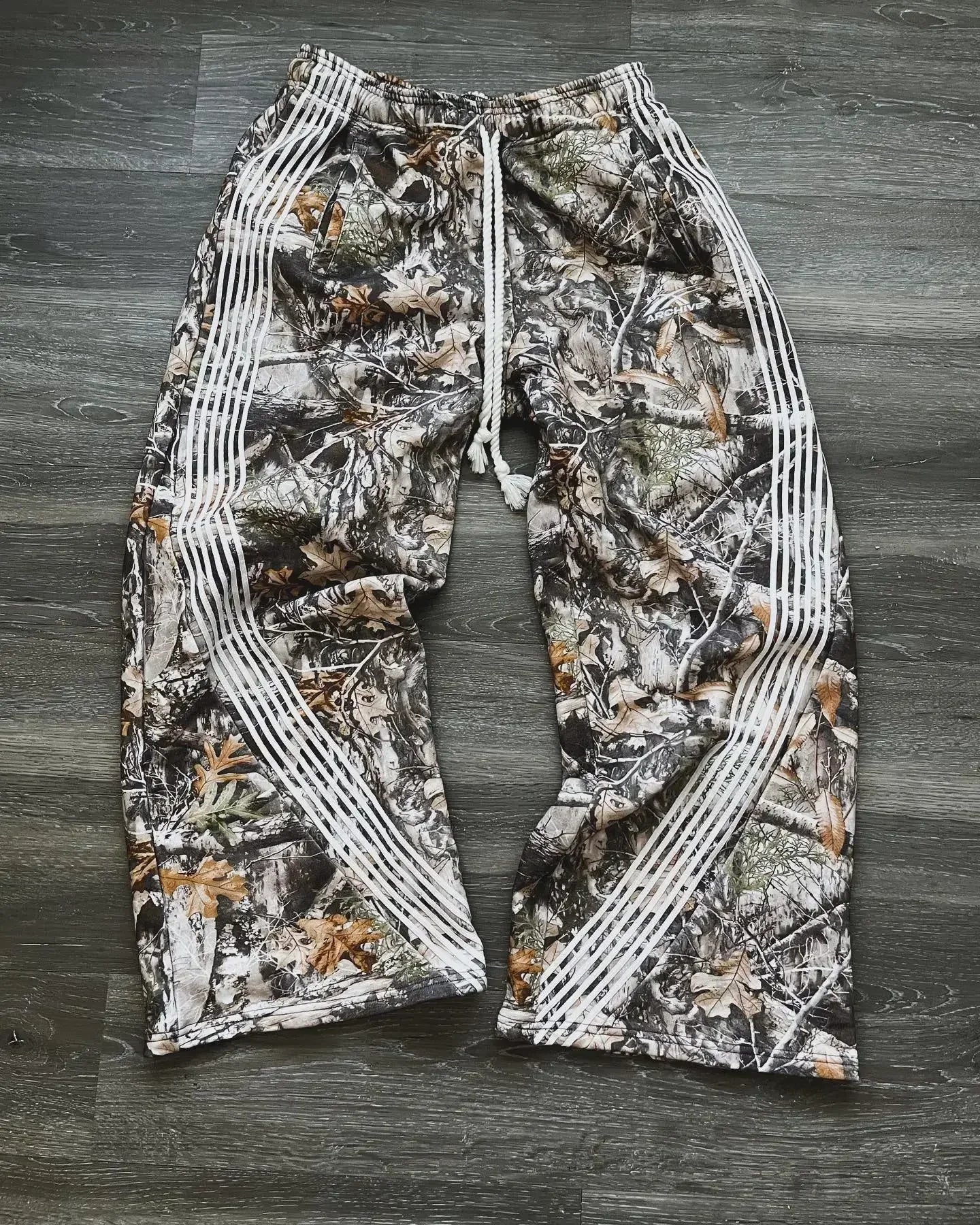 American Womens Mens Sports Pants Y2K Clothing Hip Hop Patch Letter Patch Baggy Pants Punk Rock Drawstring Jogging Pants