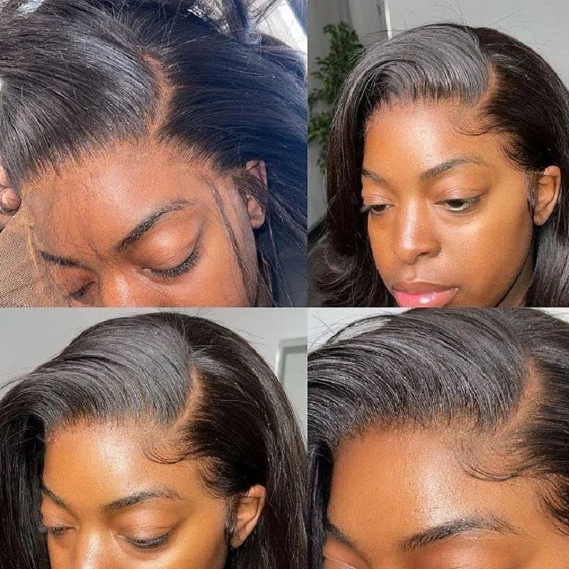 13x6 Transparent Lace Frontal Brazilian 100% Human Hair For Women Pre Plucked 4x4 Straight Lace Frontal Closure Only