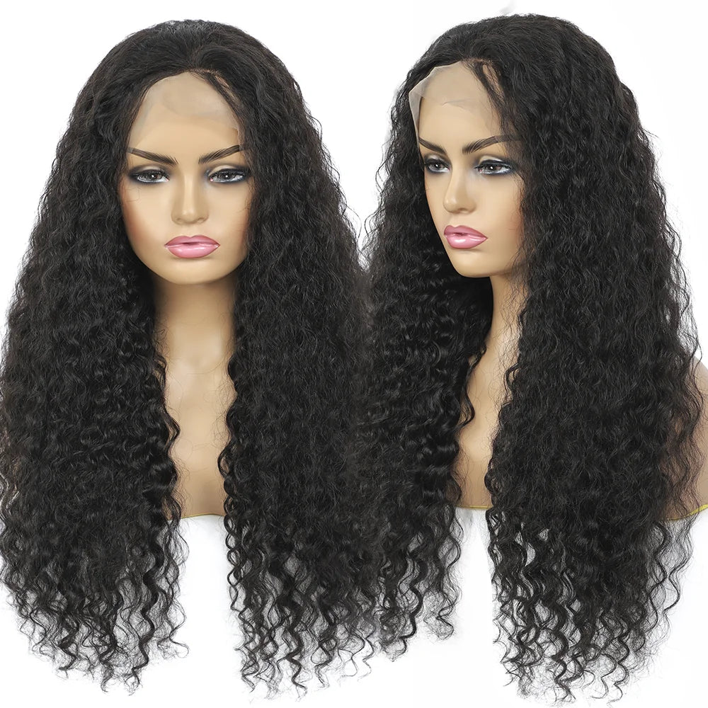 13x6 Hd Lace Frontal Wig Curly Human Hair Wigs 32 Inch Deep Wave Water Wave Lace Frontal Wigs