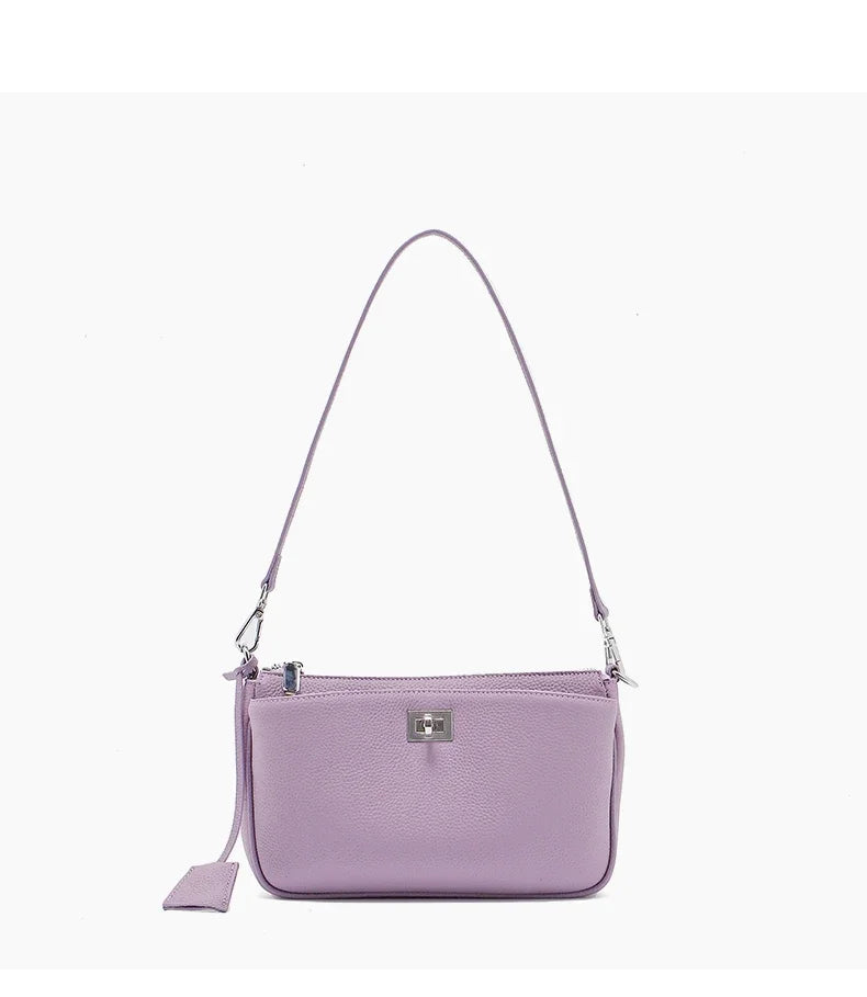 Women Cow Real Leather Shoulder Bags Ladies Natural Cowhide Fashion Retro Handbags Female Designer Luxury Crossbody Bag for Lady