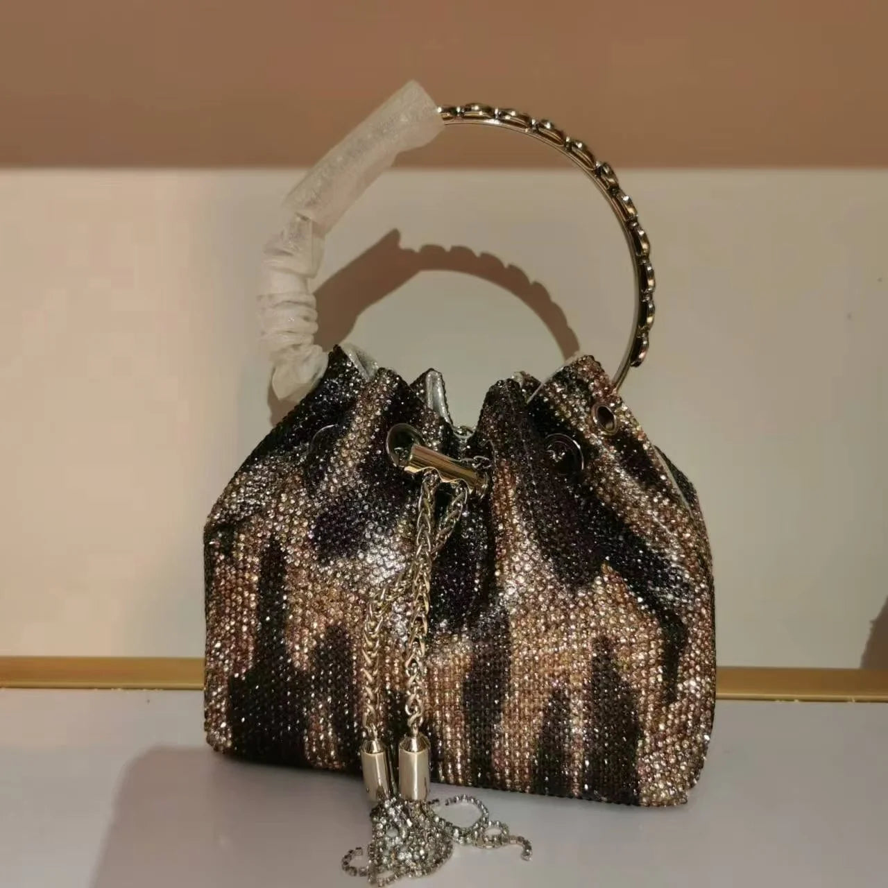 Luxury Designer Women's Handbag Crystal Shiny Rhinestones Diamond Evening Bag Wedding Party Clutch Purse Shoulder Crossbody Bag