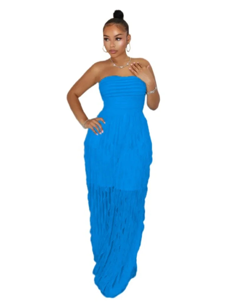 Wmstar Jumpsuit Women Fashionable Elegant Strapless Sexy with Wave Pattern Sleeveless Comfortable Soft Wholesale Dropshipping