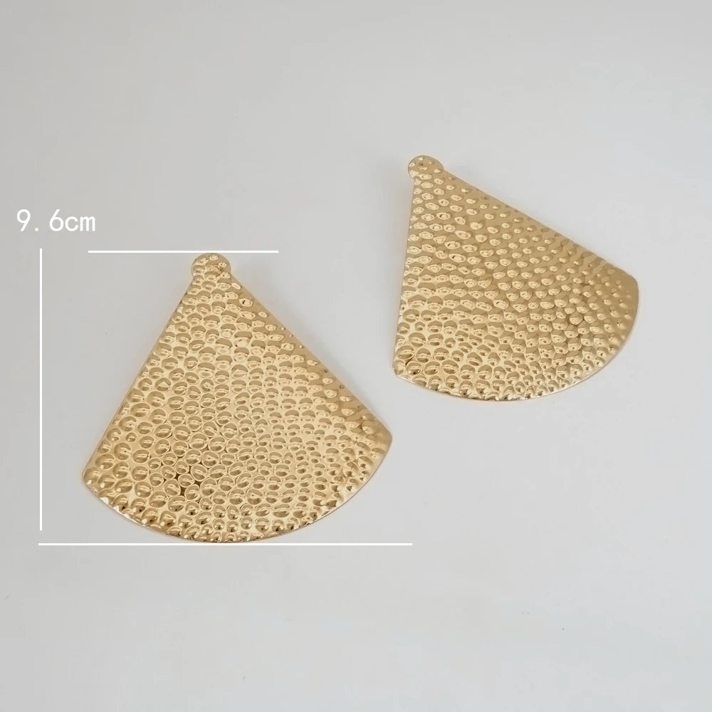 Fashion Jewelry Big Gold Color Round Geometric Earrings Dangle Drop Earrings For Women African Wedding Party Gifts