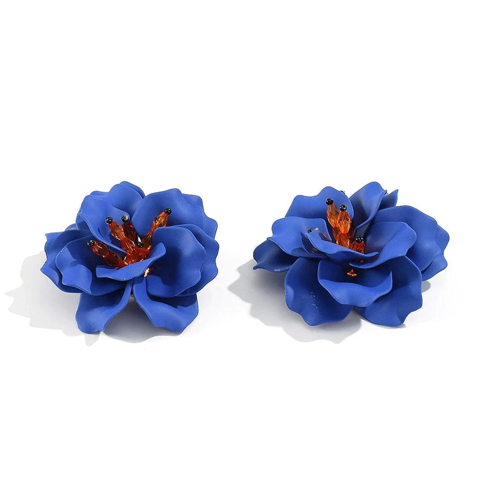 Exaggerated Ethnic Handmade Flower Drop Earrings Bohemian Acrylic Lovely Earrings High Quality Statement Female Jewelry