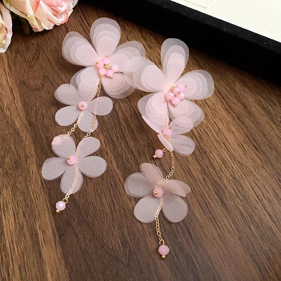 Tassel Crystal Earrings Luxury Design Temperament Jewelry Wholesale