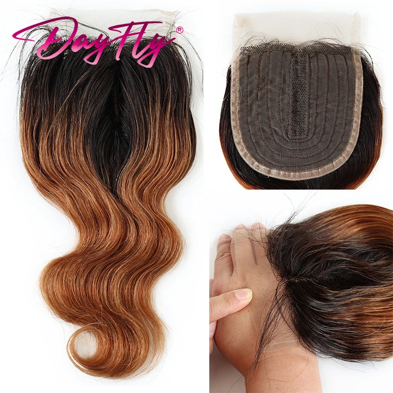 Short Curly Human Hair Bundles With Closure Brazilian Natural Hair Bundles With Closure 4x1 T Part Closure Non-Remy Human Hair