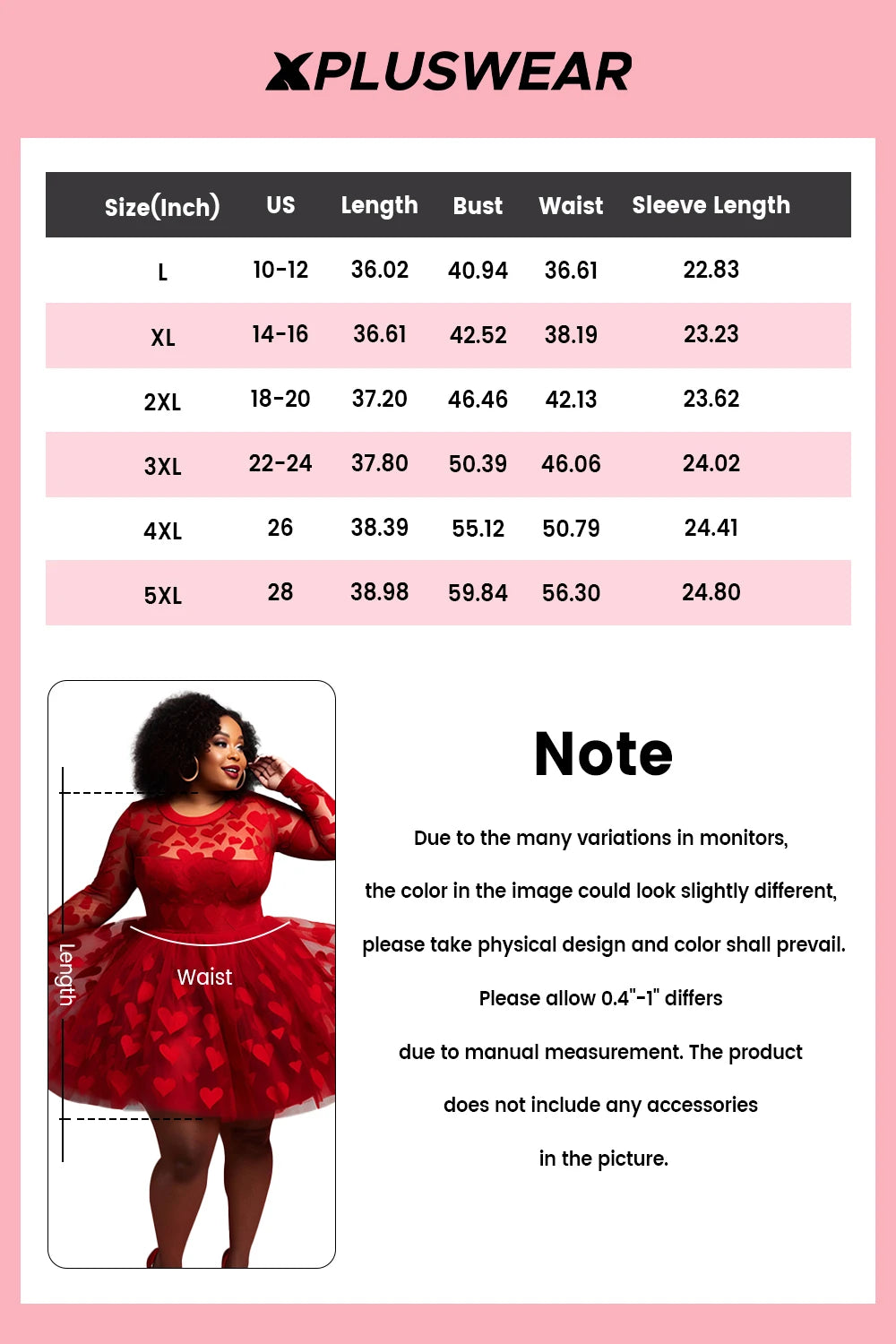 Plus Size Cocktail Party Red Graphic Round Neck Long Sleeve See Through Tulle Mini Dresses