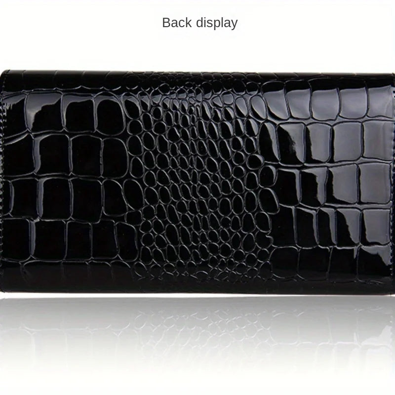 Large Capacity Patent Leather Chain Clutch Bag for Women