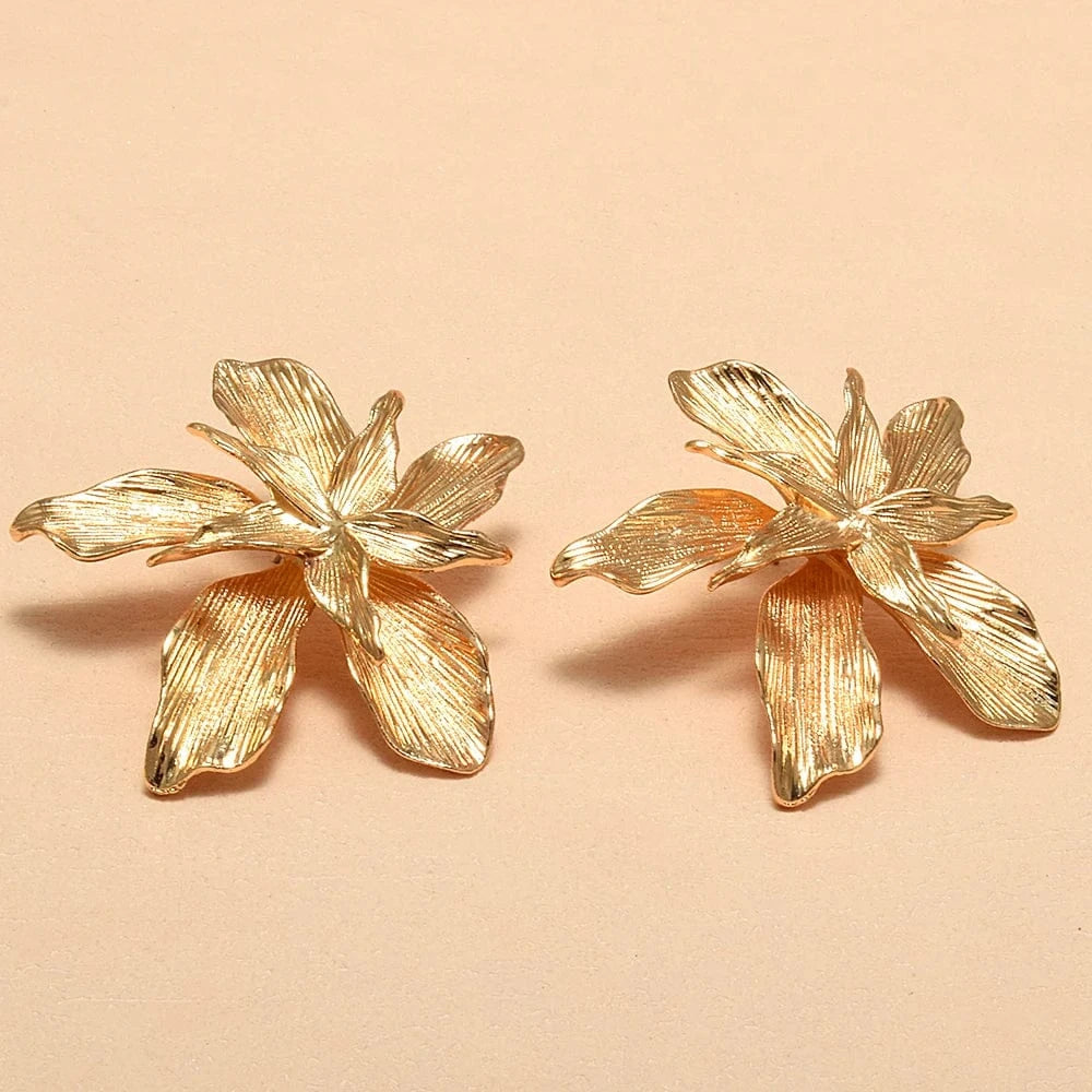 Classic Piercing Earring Double Layered Flower Earrings Popular Women's Accessories Wholesale Trendy Jewelry