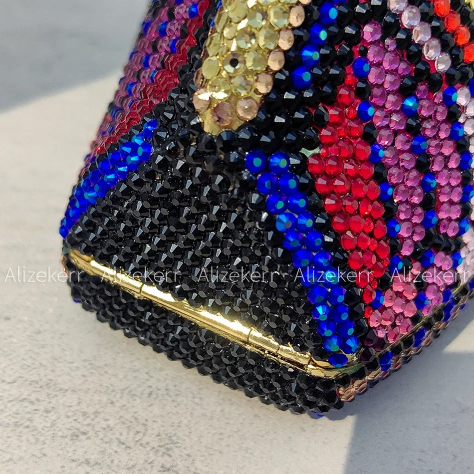 Alizekerr Butterfly Diamond Evening Bags Women 2025 Luxury Designer Gorgeous Rhinestone Clutch Purses And Handbags Wedding Party