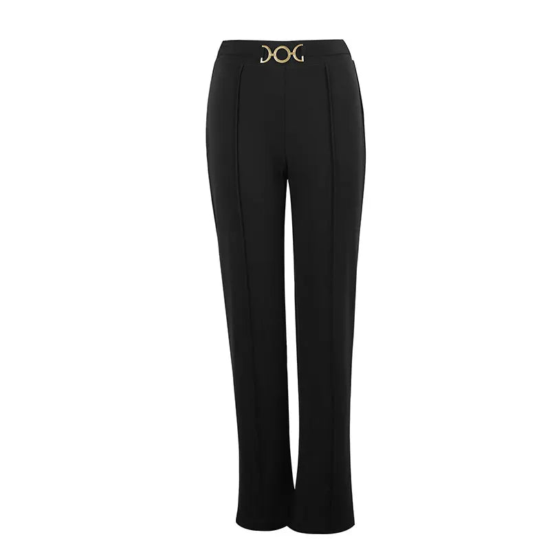 Spring Black Sexy Women's Trousers Streetwear Fashion Sequined New Pants Elegant Female Casual Slim Versatile Trousers Clothing