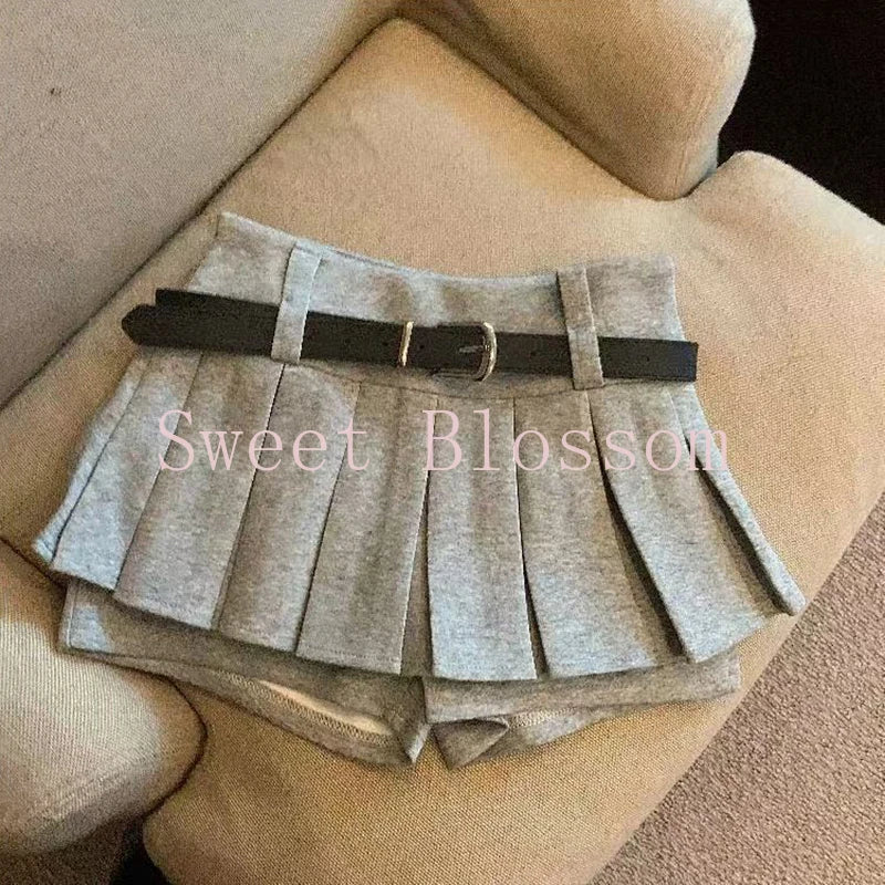 Y2K Preppy Style Solid Pleated Skirts Korean Fashion Casual Mini Skirts New Design Chic High Waist Streetwear Slim Clothing 2025
