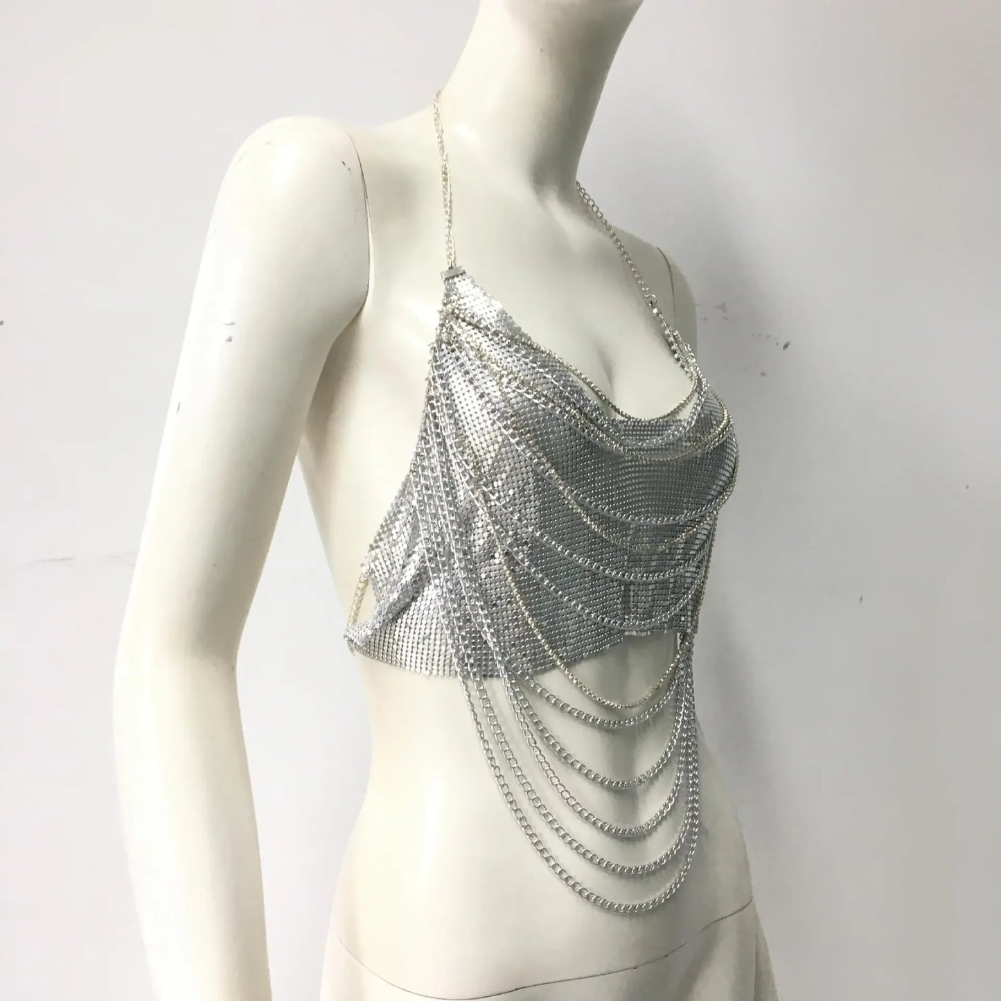 Sexy Tops Woman Streetwear Fashionable and Versatile Multi-layer Chain Y2k Sleeveless Strap Vest for Female Summer 2025 New