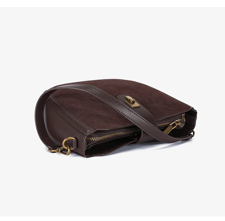 Women‘s Cowhide Genuine Leather Shoulder Bag Ladies Soft Cow Real Leather Handbag Female Fashion Luxury Design Crossbody Bags
