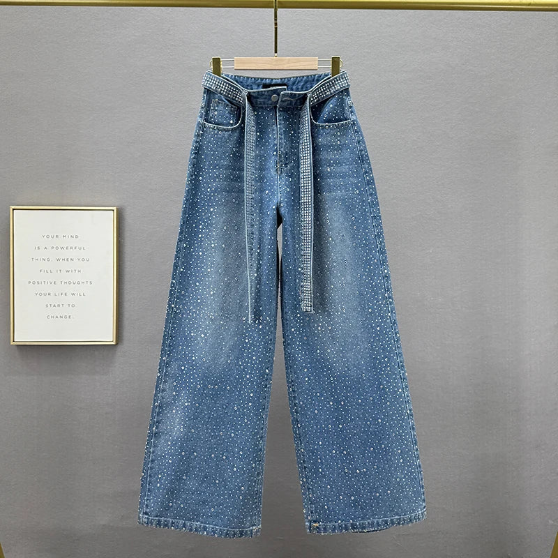 High Waist Straight Wide Leg Jeans