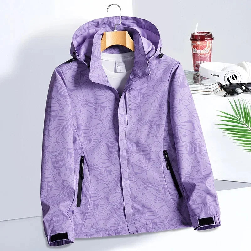 Spring Autumn Camouflage Lightweight Women's Outdoor Waterproof Casual Jacket Couple's Hiking Clothing Single Layer Windbreaker