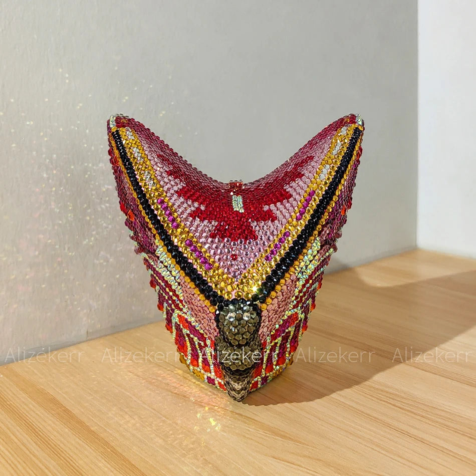 Alizekerr Butterfly Diamond Evening Bags Women 2025 Luxury Designer Gorgeous Rhinestone Clutch Purses And Handbags Wedding Party