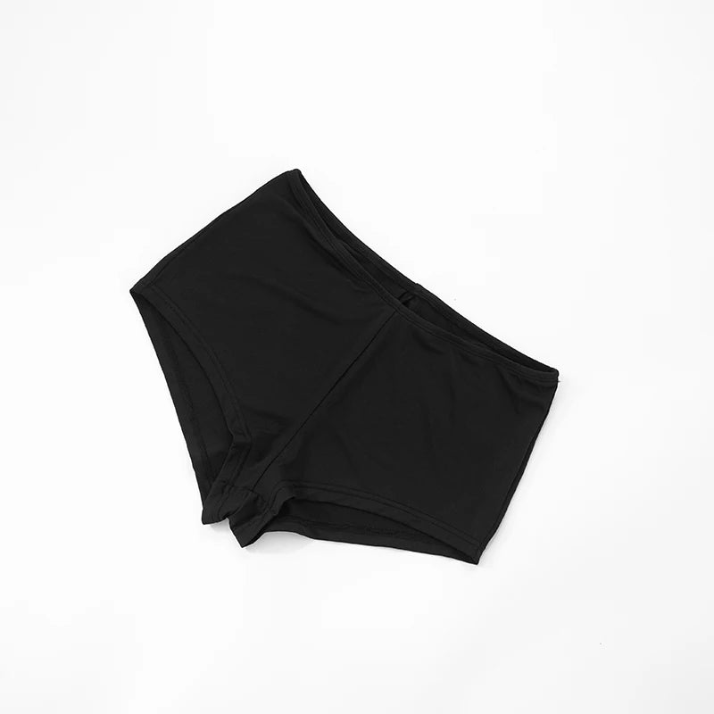 Weird Puss Summer 2 Piece Set Women Simple Trend Slash Neck Mid Sleeve Crop Tops+Shorts+Foot Cover Matching Streetwear Outfits