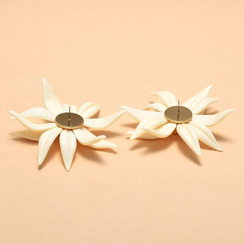 Large Flower Earrings Simple Elegant Earring Women's Jewelry Sets Wholesale Trendy Drop Earrings Accessories