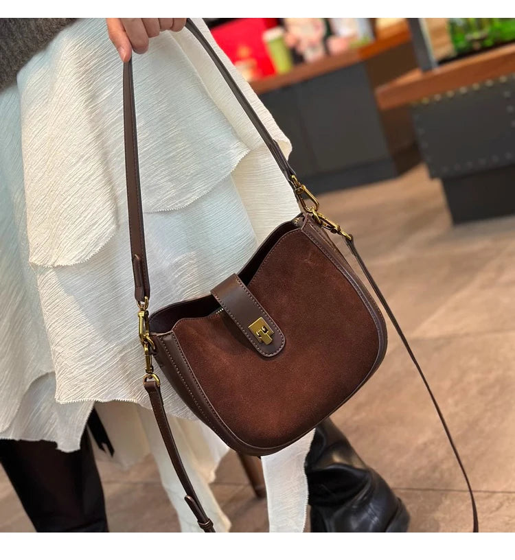 Women‘s Cowhide Genuine Leather Shoulder Bag Ladies Soft Cow Real Leather Handbag Female Fashion Luxury Design Crossbody Bags